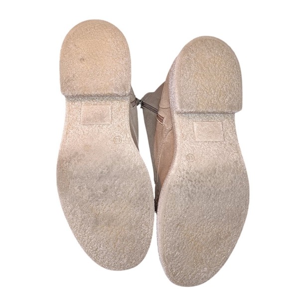 FREE PEOPLE Hiker Beige Suede Lace Up Combat Boots Women's Lug Utilitarian - Picture 10 of 13